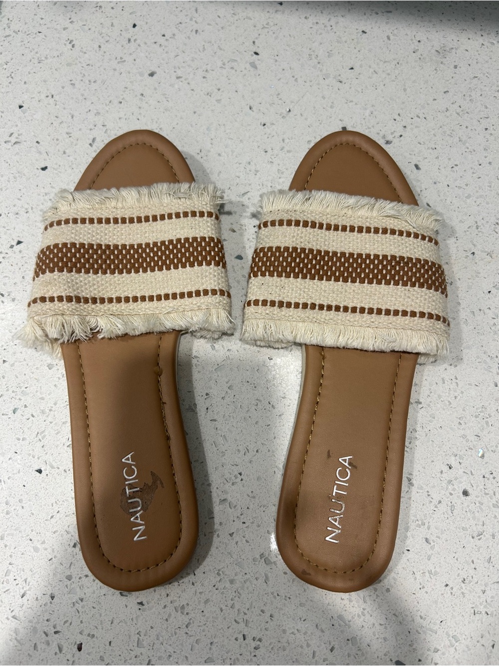 Nautica Fringe Slide Sandals - Size 10